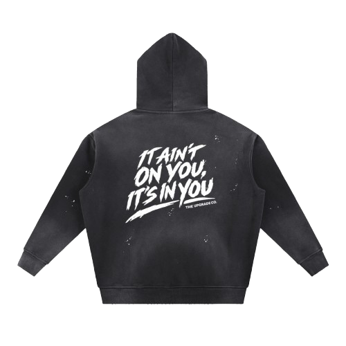 The Upgrade Vintage Washed Frayed Fleece Hoodie