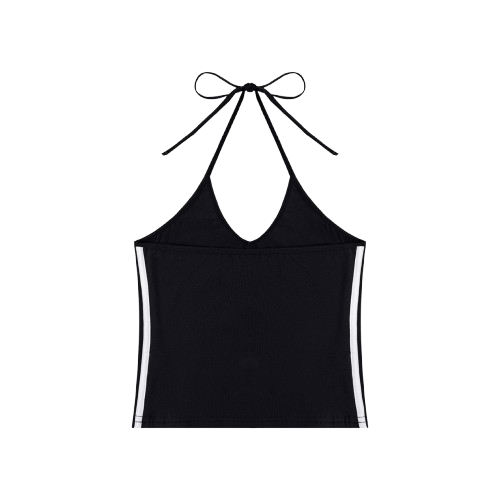 The Upgrade Women's Color Block Halter Crop Tank Top