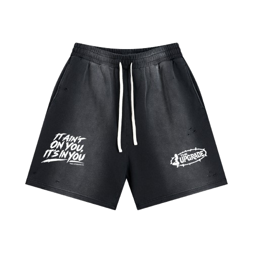 The Upgrade Sun Fade Distressed Shorts